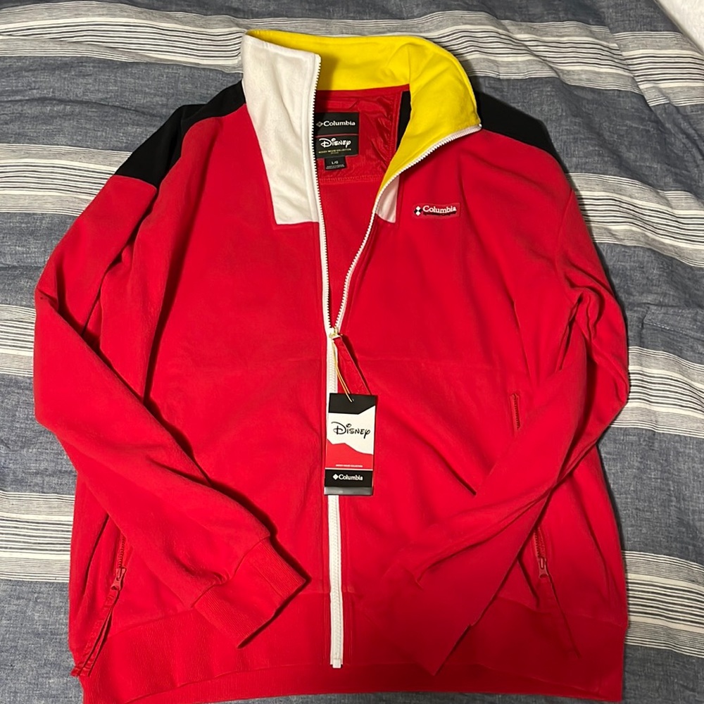 Columbia Men’s Fleece Jacket Mickey Mouse Collection BRAND NEW WITH TAGS